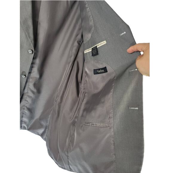 Cigliano Collezione Italy Gray Superior 100's Men's Blazer R44 W38 - Picture 5 of 8